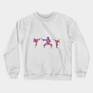 Karate mom with sons Crewneck Sweatshirt